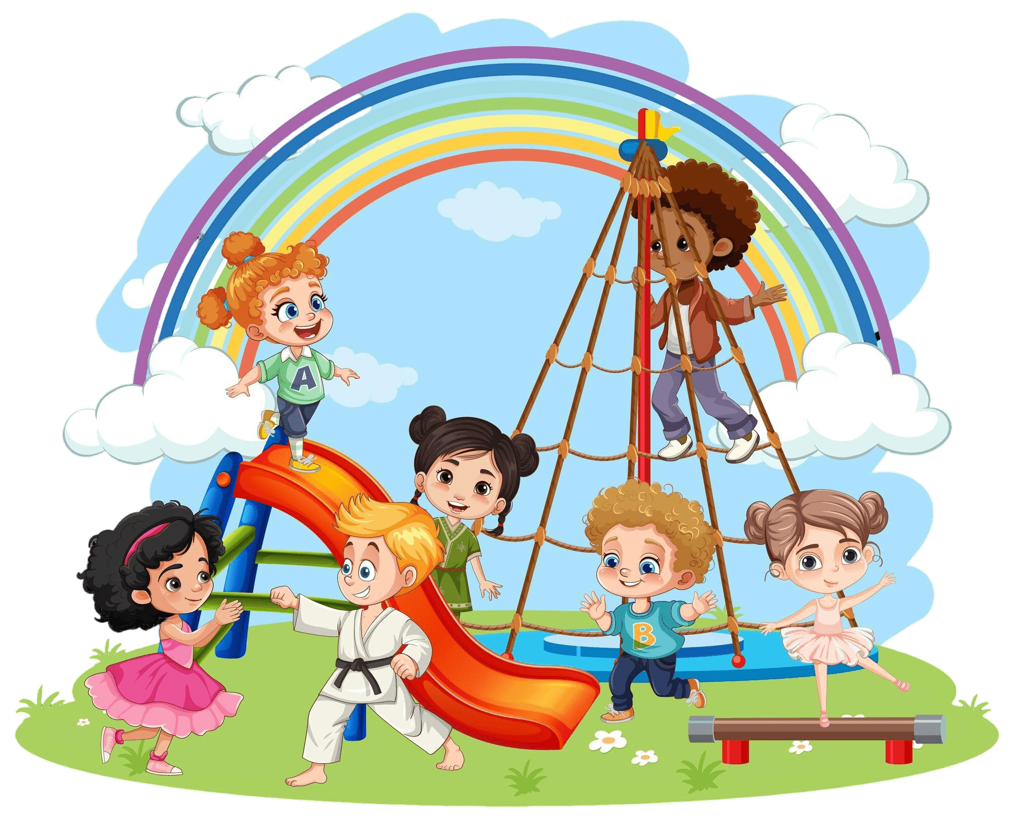 Kids playing and learning happily with SpireKids