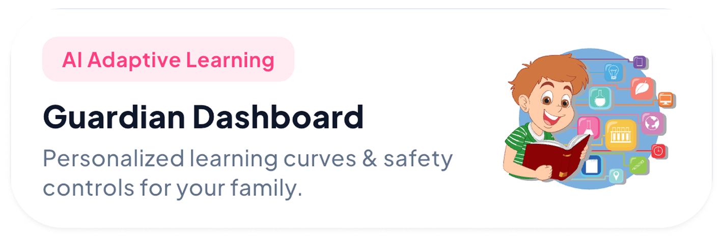 AI Adaptive Learning Guardian Dashboard Card