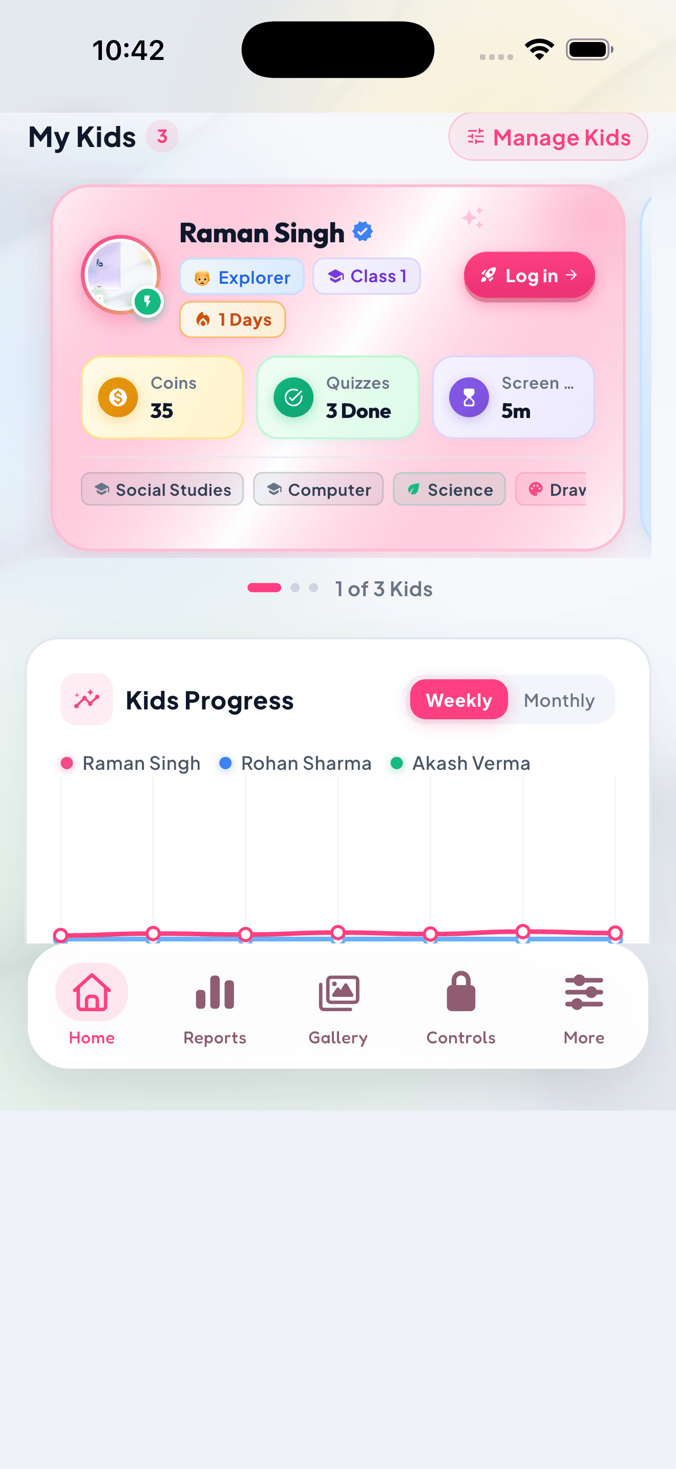 Guardian Dashboard Mockup